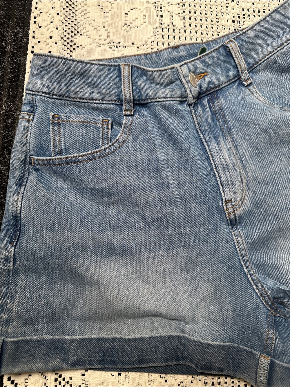 Halara Blue Denim Women's Shorts - Picture 2 of 5